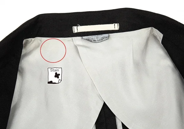 コムデギャルソン オムプリュスCOMME des GARCONS HOMME PLUS 製品染めストレッチナイロンナローラペルジャケット 黒S K-91291_012