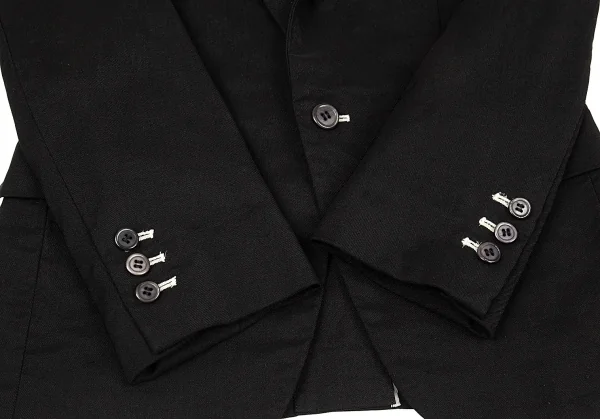 コムデギャルソン オムプリュスCOMME des GARCONS HOMME PLUS 製品染めストレッチナイロンナローラペルジャケット 黒S K-91291_004