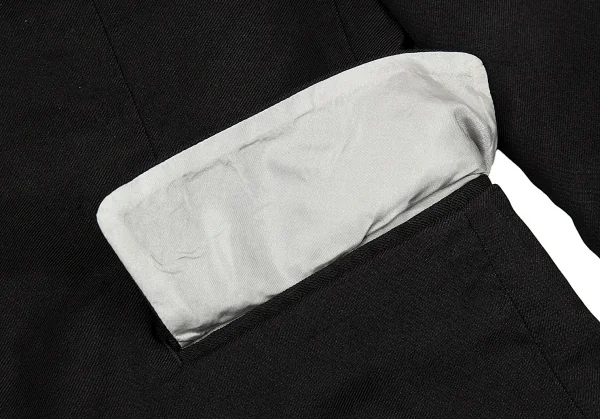 コムデギャルソン オムプリュスCOMME des GARCONS HOMME PLUS 製品染めストレッチナイロンナローラペルジャケット 黒S K-91291_008