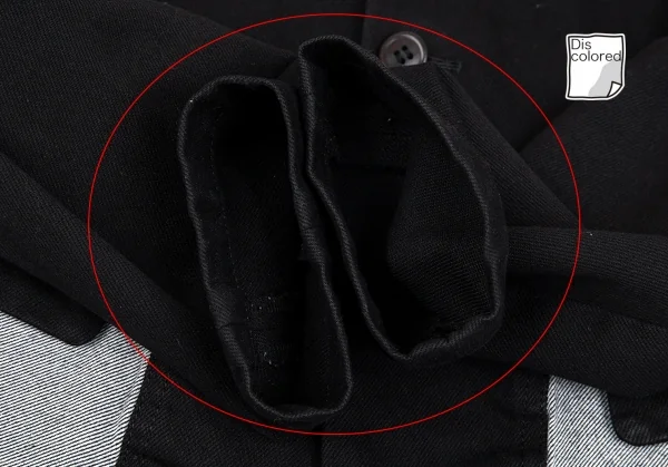 コムデギャルソン オムプリュス エバーグリーンCOMME des GARCONS HOMME PLUS EVER GREEN 製品染めコットンカーブ切替デザインジャケット 黒SS K-91302_011