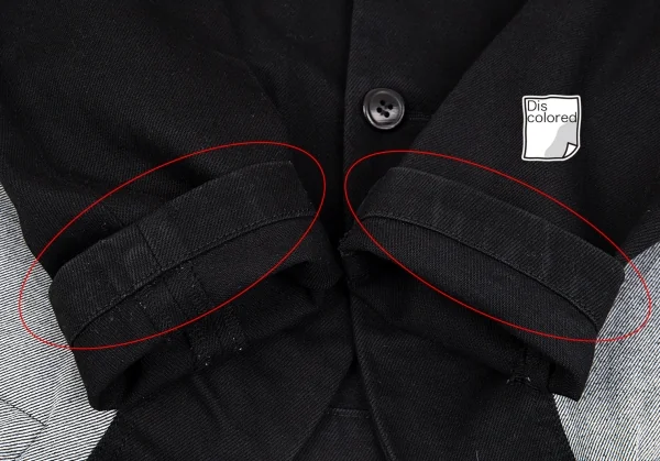 コムデギャルソン オムプリュス エバーグリーンCOMME des GARCONS HOMME PLUS EVER GREEN 製品染めコットンカーブ切替デザインジャケット 黒SS K-91302_012