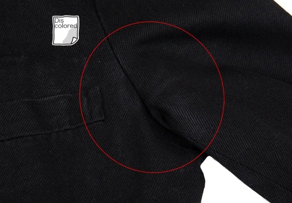 コムデギャルソン オムプリュス エバーグリーンCOMME des GARCONS HOMME PLUS EVER GREEN 製品染めコットンカーブ切替デザインジャケット 黒SS K-91302_005