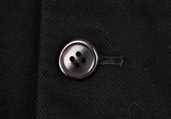 コムデギャルソン オムプリュス エバーグリーンCOMME des GARCONS HOMME PLUS EVER GREEN 製品染めコットンカーブ切替デザインジャケット 黒SS K-91302_008