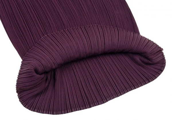 イッセイミヤケISSEY MIYAKE ノースリーブロングワンピース 紫M