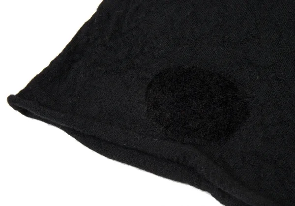 ブラックコムデギャルソンBLACK COMME des GARCONS パイルドットウールカットソー 黒S K-91436_008