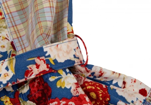 PINK HOUSE Plaid Patch Floral Dress K-91449_012