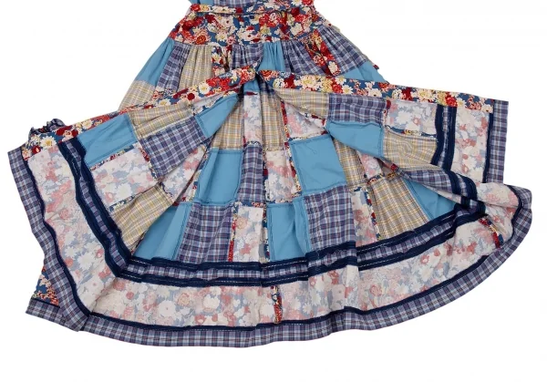 PINK HOUSE Plaid Patch Floral Dress K-91449_015