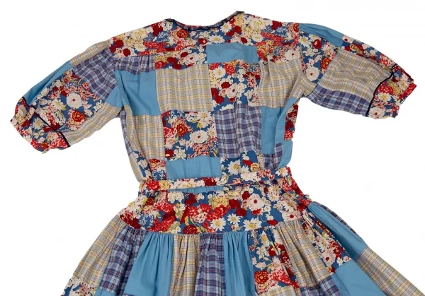 PINK HOUSE Plaid Patch Floral Dress K-91449_017