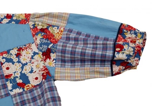 PINK HOUSE Plaid Patch Floral Dress K-91449_006