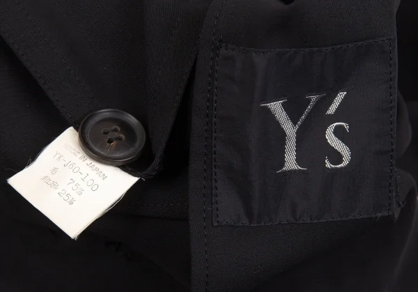 ワイズY's ウールポリフレンチスリーブジャケット 黒M位 K-91495_013