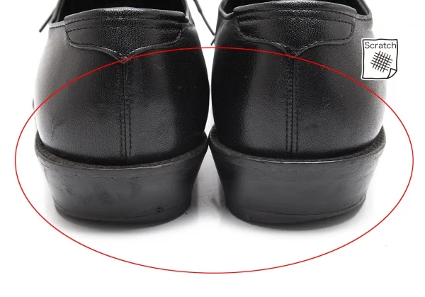 ワークショップWORKSHOP レザースクエアトゥシューズ 黒L(23位) K-91509_007