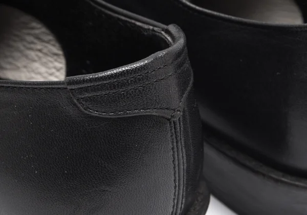 ワークショップWORKSHOP レザースクエアトゥシューズ 黒L(23位) K-91509_009