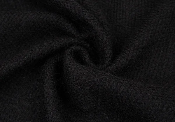 イッセイミヤケペルマネンテISSEY MIYAKE PERMANENTE ウールシルク大判マフラー 黒 K-91550_005