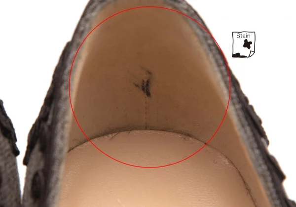クリスチャンルブタンChristian Louboutin オープントゥ刺繍デザインパンプス グレー38 1/2(24.5) K-91565_011