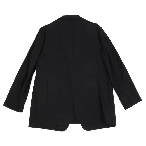 ワイズY's ストライプサマーウールパッチポケットジャケット 黒M位 K-91591_015