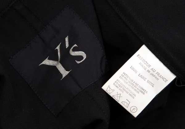 ワイズY's ストライプサマーウールパッチポケットジャケット 黒M位 K-91591_018