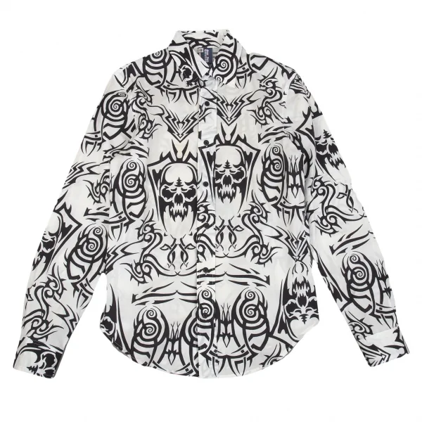 ジーンズポールゴルチエJean's Paul GAULTIER スカルトライバルプリントシャツ