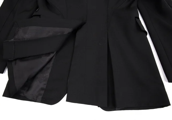 ジャンポールゴルチエJean Paul GAULTIER 裏地ミノタウロス襟ベロア切替ジャケット 黒48 K-91667_015