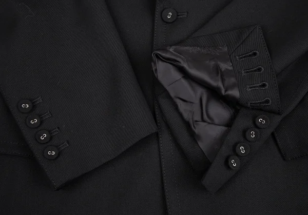 ジャンポールゴルチエJean Paul GAULTIER 裏地ミノタウロス襟ベロア切替ジャケット 黒48 K-91667_006