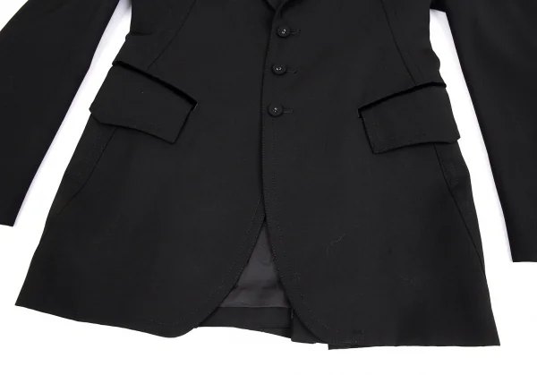 ジャンポールゴルチエJean Paul GAULTIER 裏地ミノタウロス襟ベロア切替ジャケット 黒48 K-91667_007