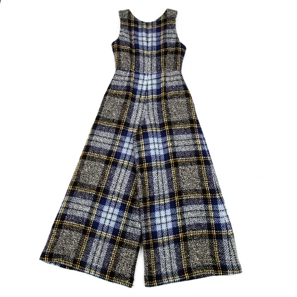 ケイタマルヤマKEITA MARUYAMA タータンチェックツイードコンビネゾン 青黒他M K-91690_012