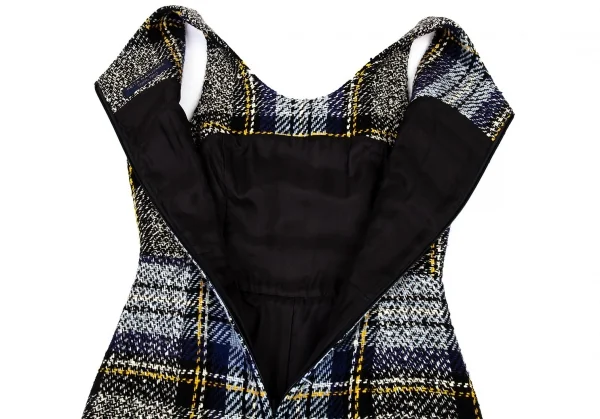 ケイタマルヤマKEITA MARUYAMA タータンチェックツイードコンビネゾン 青黒他M K-91690_013