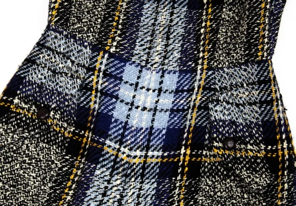 ケイタマルヤマKEITA MARUYAMA タータンチェックツイードコンビネゾン 青黒他M K-91690_007