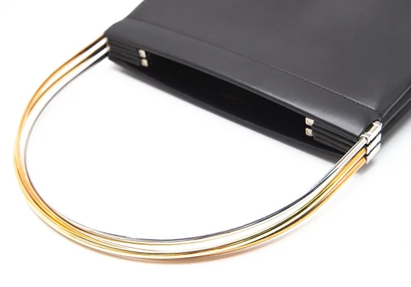 カルティエCartier トリニティ メタルハンドルレザーハンドバッグ 黒 K-91706_010