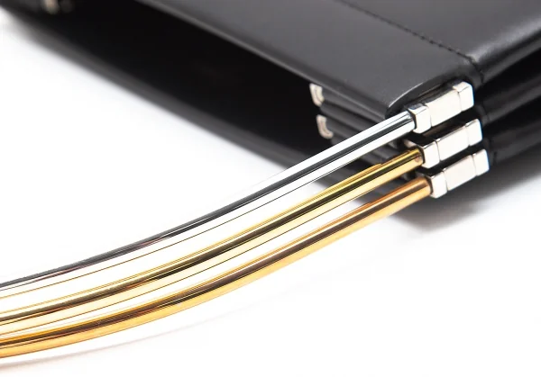 カルティエCartier トリニティ メタルハンドルレザーハンドバッグ 黒 K-91706_011