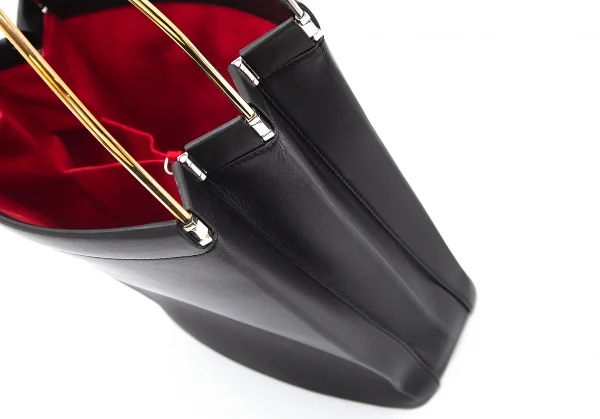 カルティエCartier トリニティ メタルハンドルレザーハンドバッグ 黒 K-91706_014