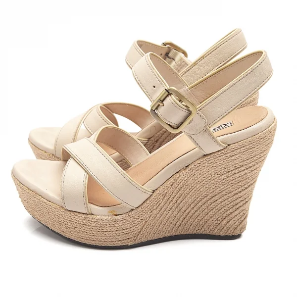 アグUGG ジャッキリンJACKILYN ジュートウェッジソールサンダル クリーム24 K-91711_003