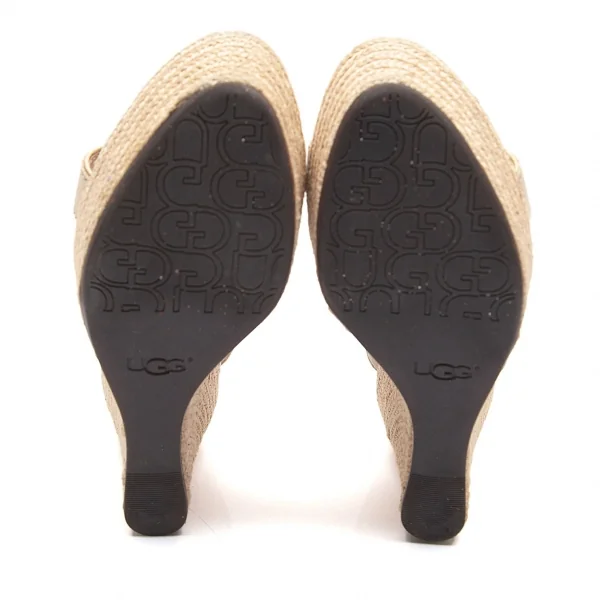 アグUGG ジャッキリンJACKILYN ジュートウェッジソールサンダル クリーム24 K-91711_006