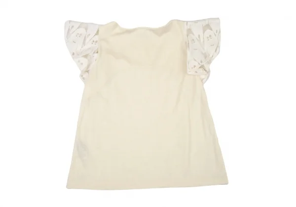 ツモリチサトTSUMORI CHISATO モンスターレースフリルスリーブチュニック アイボリー2 K-91723_012