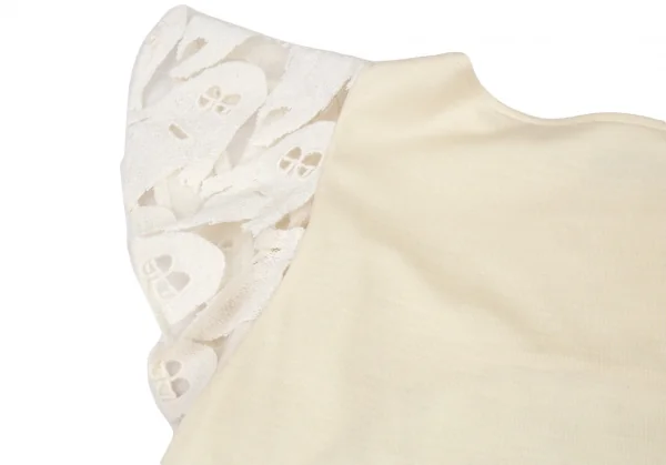 ツモリチサトTSUMORI CHISATO モンスターレースフリルスリーブチュニック アイボリー2 K-91723_013