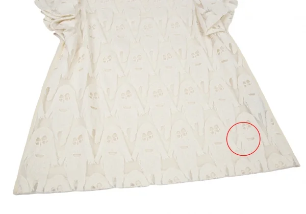 ツモリチサトTSUMORI CHISATO モンスターレースフリルスリーブチュニック アイボリー2 K-91723_008