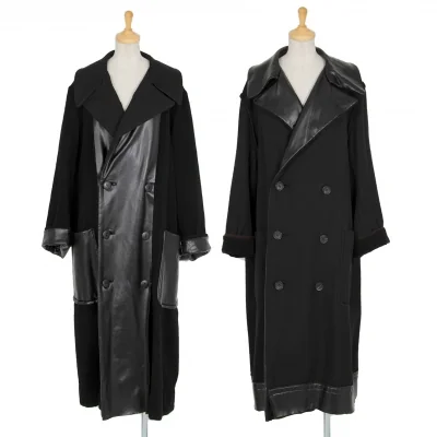 ワイズY's フェイクレザー切替リバーシブルコート