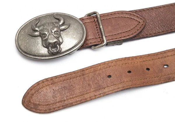 ジャンポールゴルチエJean Paul GAULTIER ミノタウロスコンチョレザーベルト 茶 K-92021_004