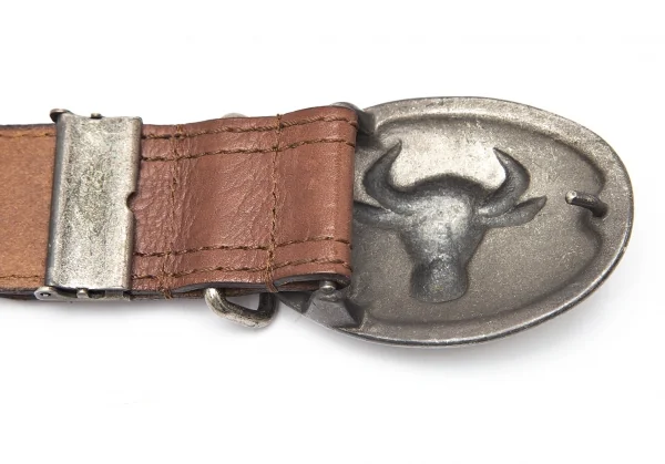 ジャンポールゴルチエJean Paul GAULTIER ミノタウロスコンチョレザーベルト 茶 K-92021_006