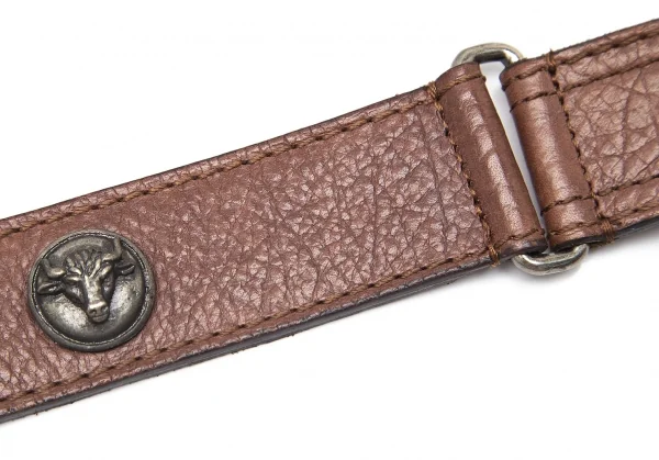 ジャンポールゴルチエJean Paul GAULTIER ミノタウロスコンチョレザーベルト 茶 K-92021_008