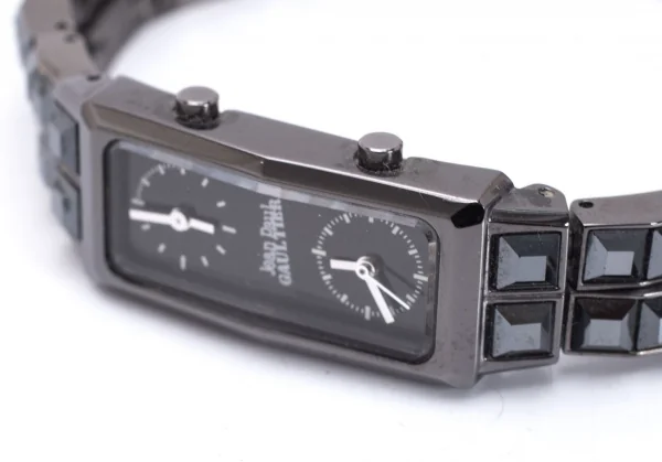 ジャンポールゴルチエJean Paul GAULTIER ストーンブレスレットウォッチ 腕時計 黒 K-92025_003