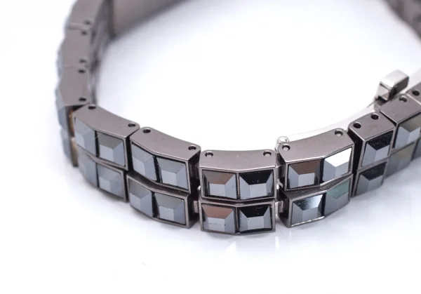 ジャンポールゴルチエJean Paul GAULTIER ストーンブレスレットウォッチ 腕時計 黒 K-92025_005