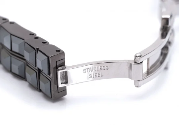 ジャンポールゴルチエJean Paul GAULTIER ストーンブレスレットウォッチ 腕時計 黒 K-92025_007