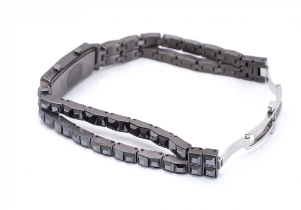 ジャンポールゴルチエJean Paul GAULTIER ストーンブレスレットウォッチ 腕時計 黒 K-92025_008