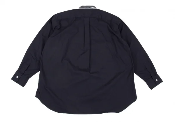 コムデギャルソン オムCOMME des GARCONS HOMME PVCカラーコットンシャツ 濃紺M位 K-92075_011