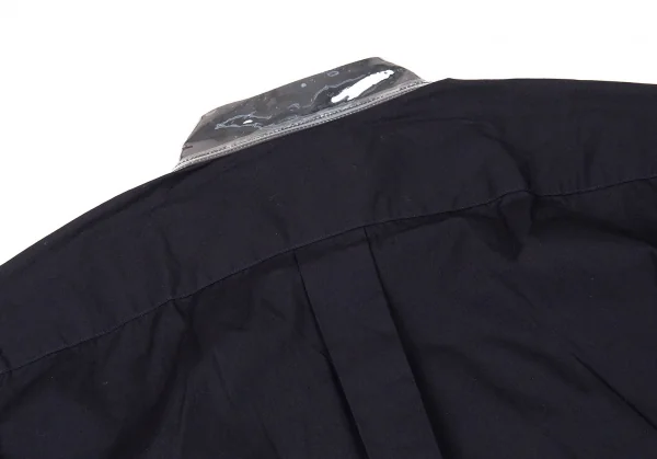 コムデギャルソン オムCOMME des GARCONS HOMME PVCカラーコットンシャツ 濃紺M位 K-92075_012