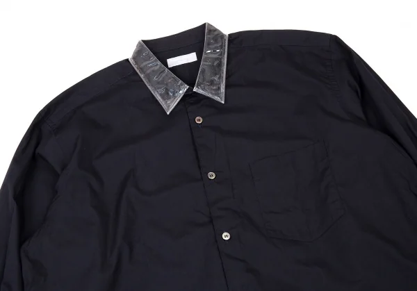 コムデギャルソン オムCOMME des GARCONS HOMME PVCカラーコットンシャツ 濃紺M位 K-92075_002