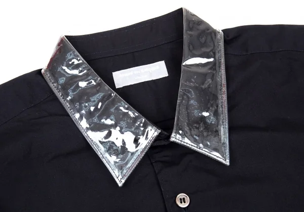 コムデギャルソン オムCOMME des GARCONS HOMME PVCカラーコットンシャツ 濃紺M位 K-92075_003