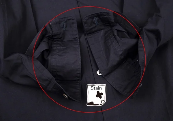 コムデギャルソン オムCOMME des GARCONS HOMME PVCカラーコットンシャツ 濃紺M位 K-92075_008