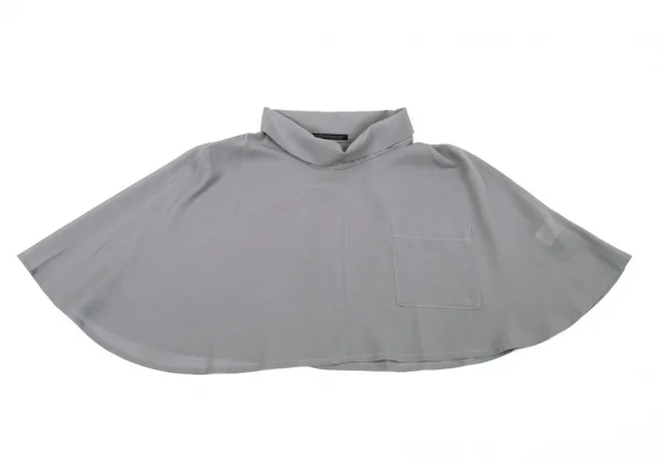 ヨウジヤマモト ファムYohji Yamamoto FEMME タートルショートポンチョ グレーS K-92108_002