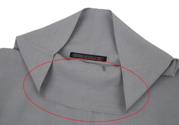 ヨウジヤマモト ファムYohji Yamamoto FEMME タートルショートポンチョ グレーS K-92108_006